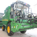 self-propelled wheat combine harvesting